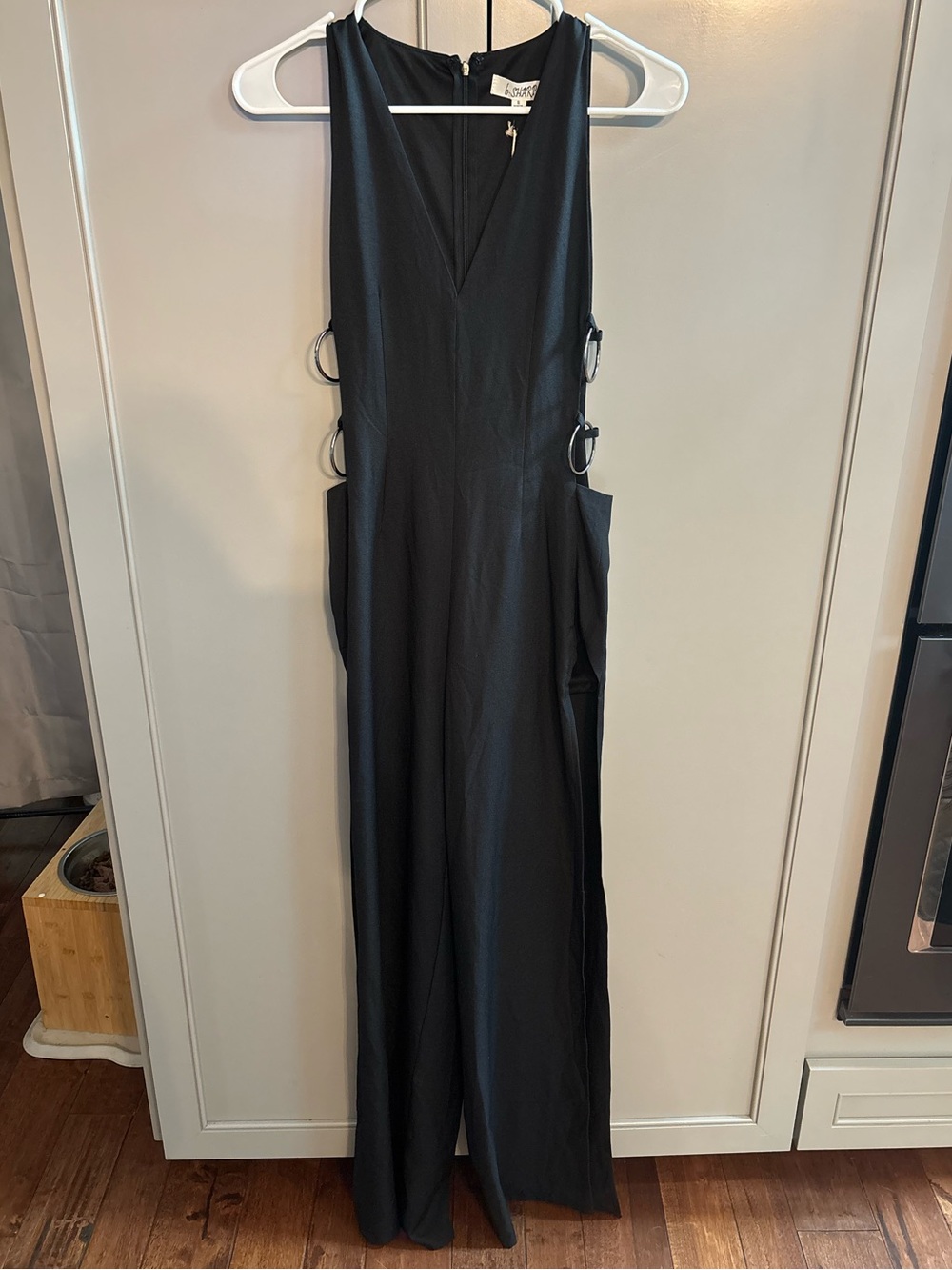 NWT B-Sharp Wide-Leg Cutout O-Ring Jumpsuit S